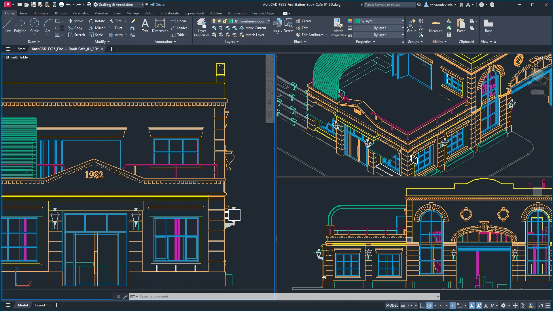 Работа с листами и видовыми экранами DWG в AutoCAD