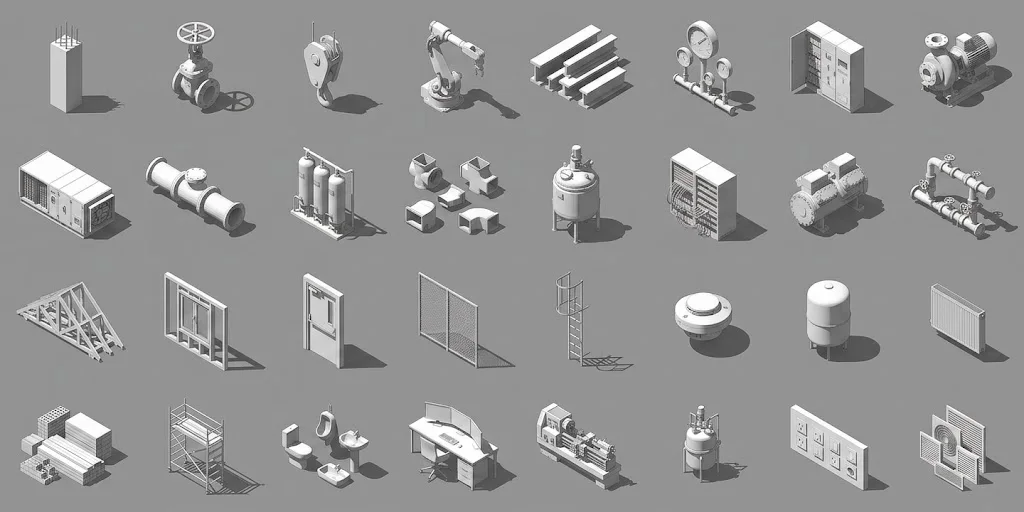 Примеры архитектурных, инженерных и промышленных семейств Autodesk Revit