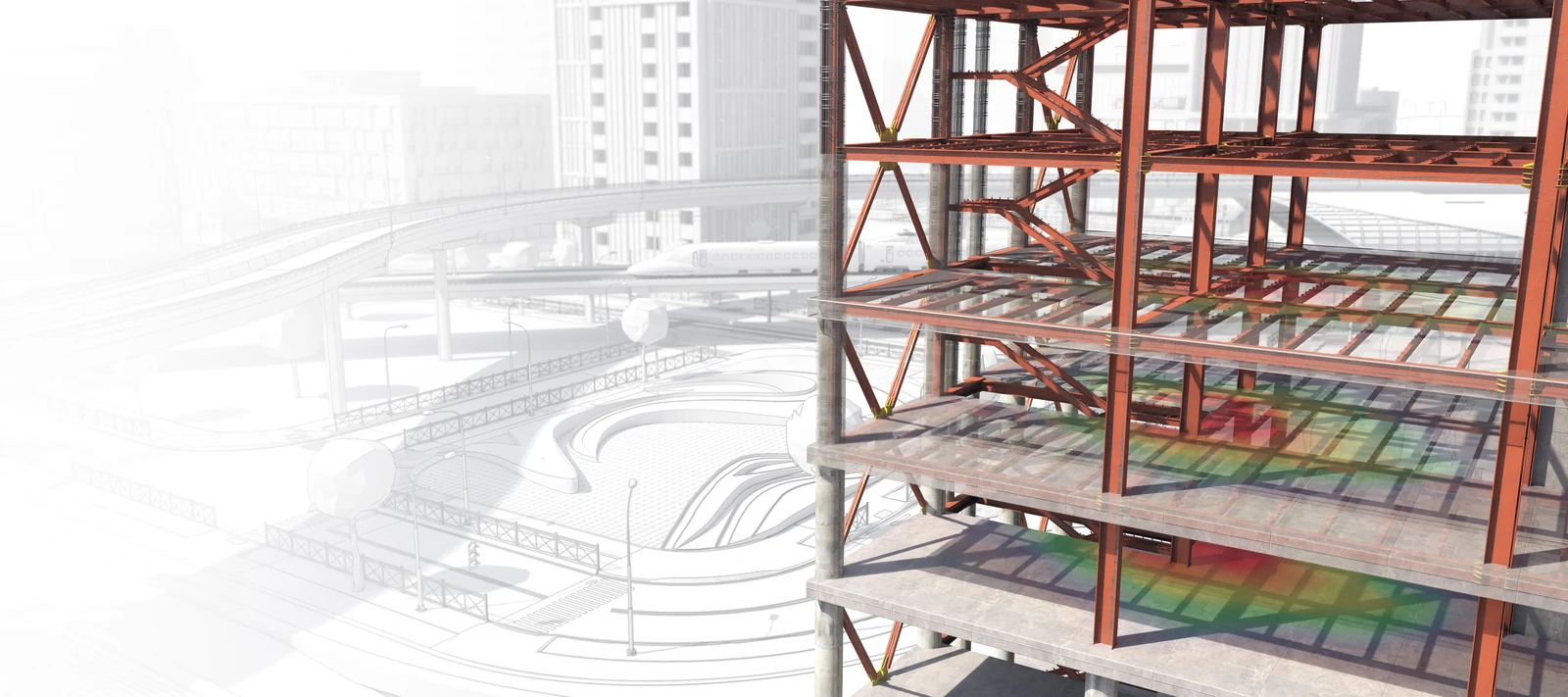 BIM-модель металлических и железобетонных конструкций здания в Revit